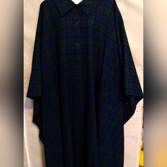 Pristine Pendleton 🔷Tartan Jacket/Cape 100% Virgin Wool - Picture 15 of 15